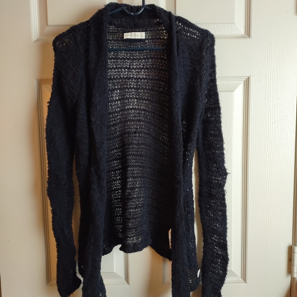Navy knitted cardigan